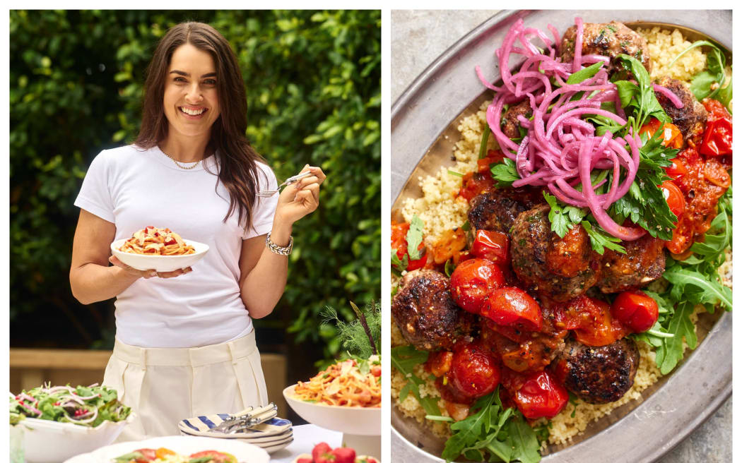 Tasty Lamb Meatballs with Jammy Harissa Tomatoes from Polly Markus's 'Seriously Delicious' cookbook.