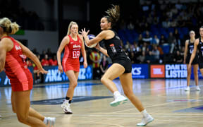 Ameliaranne Ekenasio.
New Zealand Silver Ferns v England Roses. Test 1 of the Taini Jamison Trophy Netball series at Trusts Arena in Auckland on Sunday 29 September 2024. © Mandatory photo credit: Andrew Cornaga / www.photosport.nz