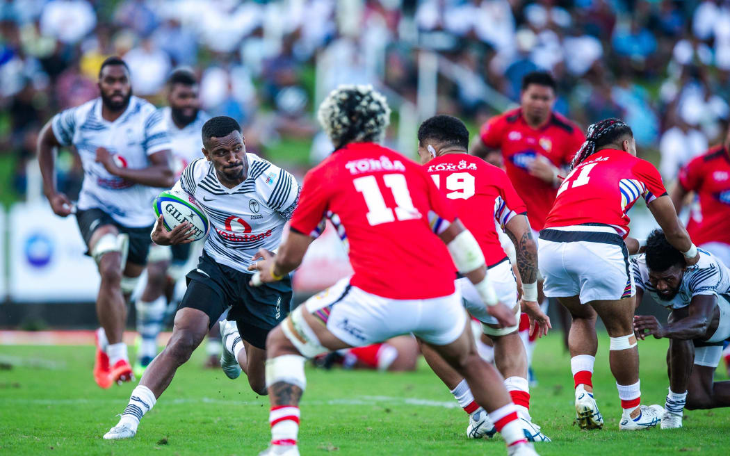 Fiji v Tonga during the PNC in 2022.