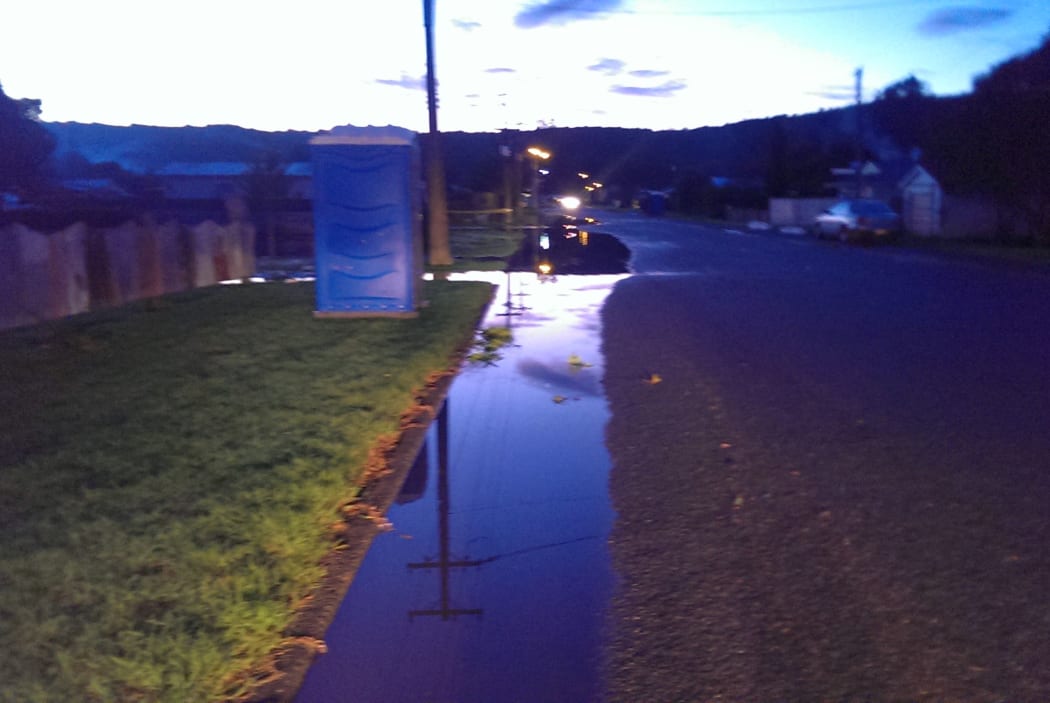 Civil Defence said Moerewa residents whose properties were still surrounded by water should use newly installed portaloos, rather than risk overloading already flooded septic tanks.