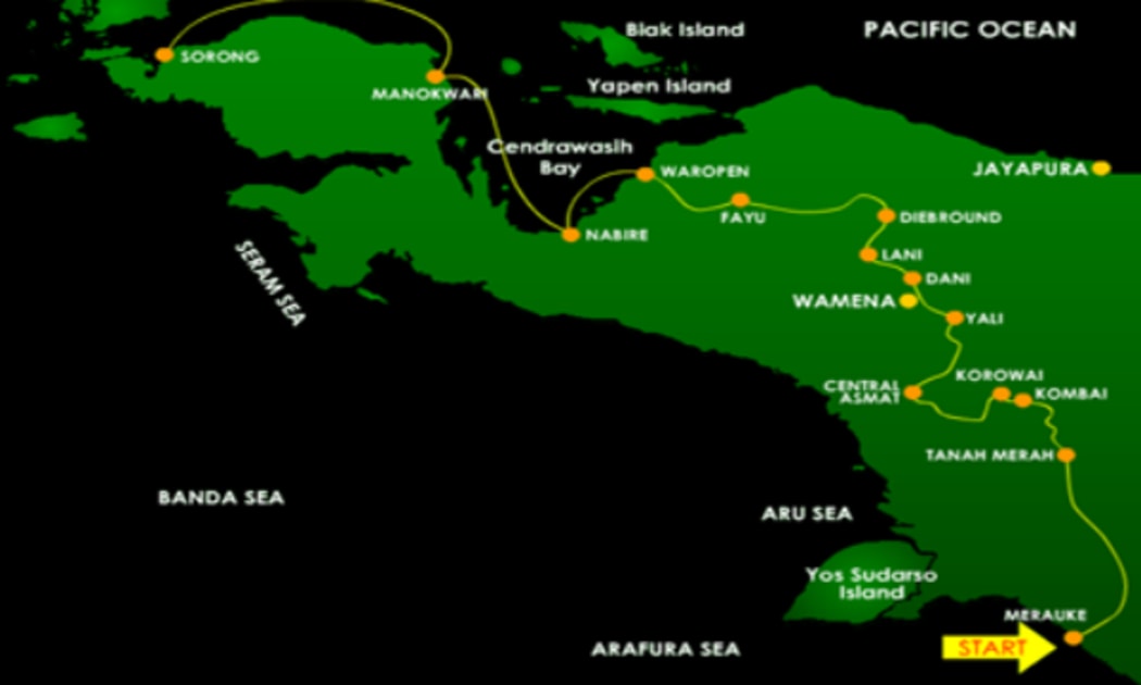 Indonesia's planned Trans-Papuan Highway.
