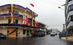 The Tongan capital of Nuku'alofa.  Vehicles ply the streets of the capital Nuku'alofa on March 28, 2012.
