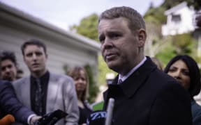 Prime Minister Chris Hipkins and other Labour MPs announce four weeks paid parental leave for partners at Brooklyn Kindergarten