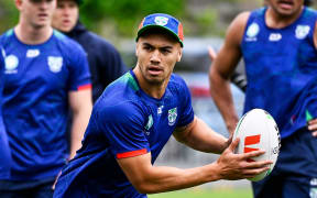 Chanel Harris-Tavita back in Warriors colours for pre-season training.