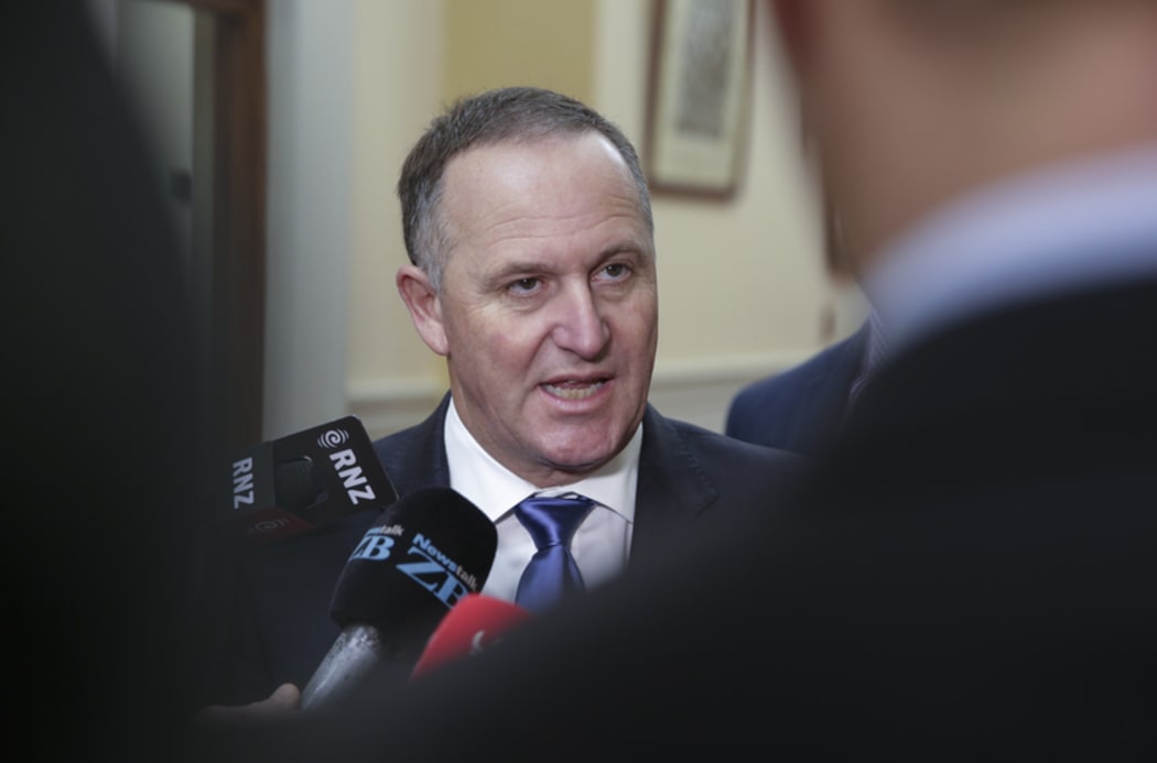 05072016 Photo: Rebekah Parsons-King. Caucus run. Prime Minister John Key.