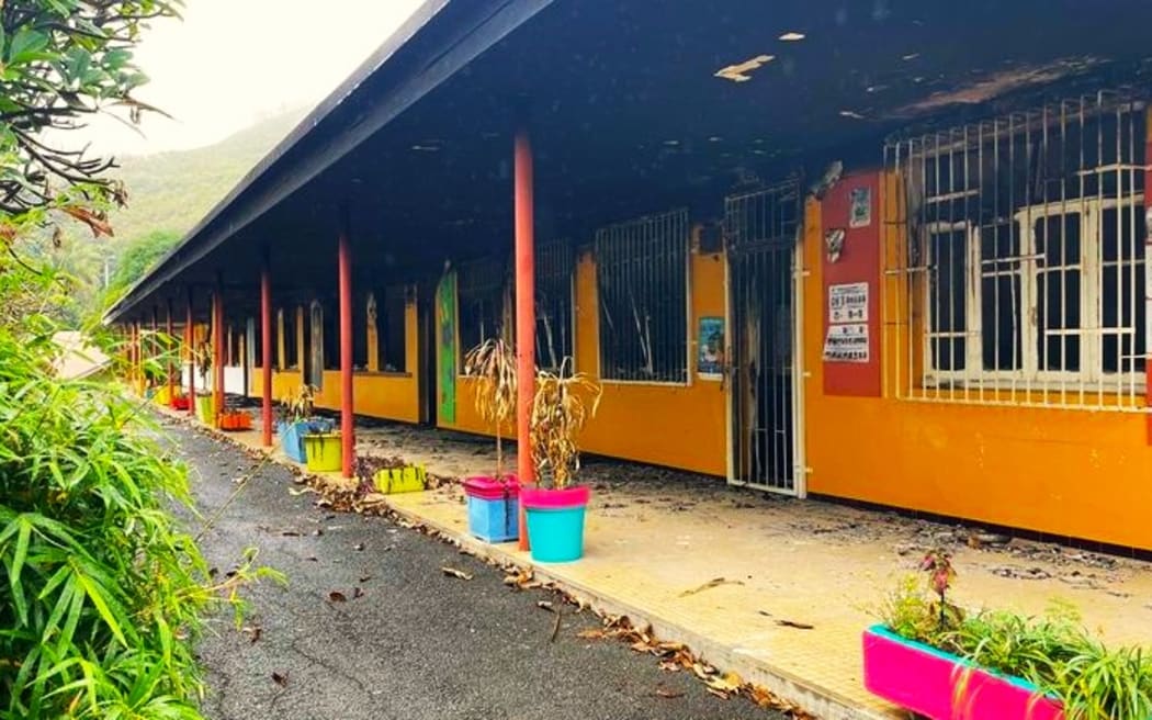 One of the schools damaged by arson during the May 2024 riots, in Nouméa’s Ducos area, will not re-open as yet - PHOTO NC la 1ère
