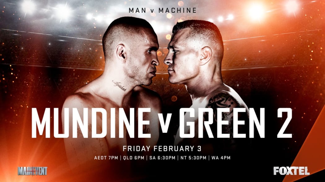 Foxtel's poster advertising the big pay-per-view fight.