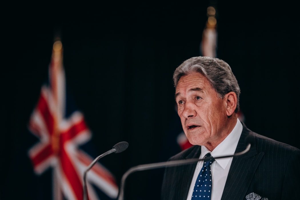 Winston Peters announcing the $12.1 billion economic relief package.