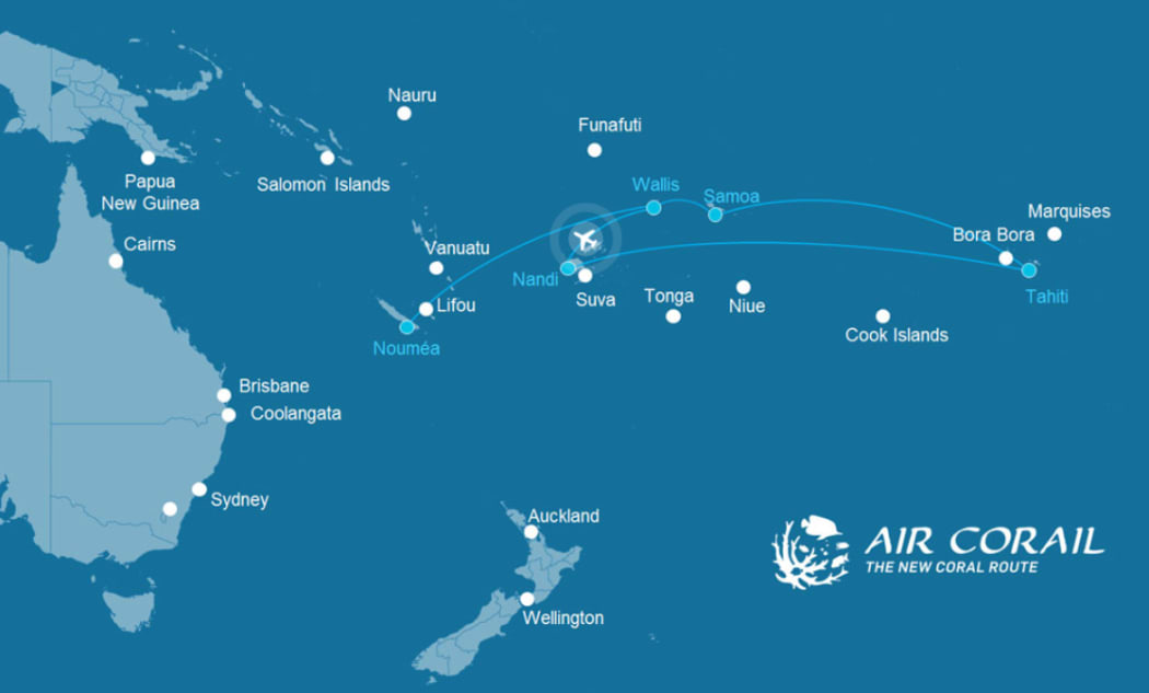 Routes planned by Air Corail