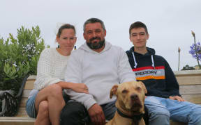 Todd Russell with his wife Kat Reweti-Russell and 17-year-old son Xavier Hargraves.
