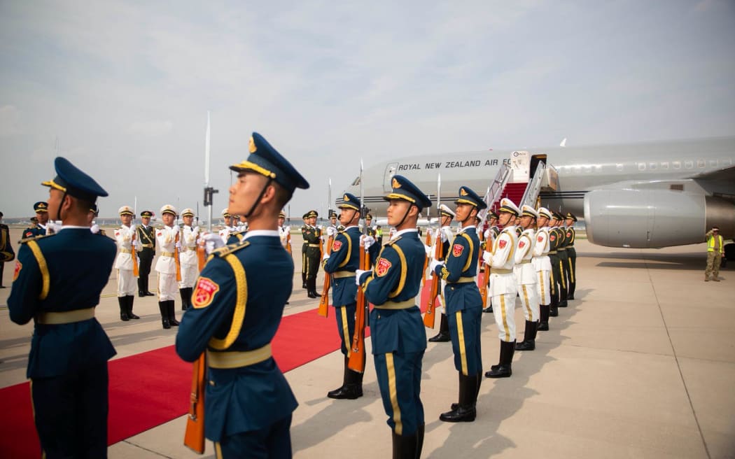 PM Christopher Luxon arrives in Beijing