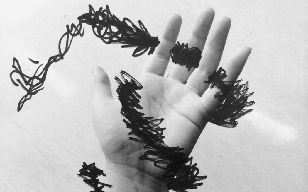 Illustration of hand reach up.