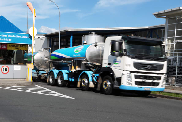Fonterra tanker in Takanini, South Auckland.