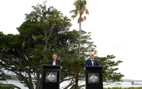 Australia Prime Minister Malcolm Turnbull and New Zealand Prime Minister Jacinda Ardern.