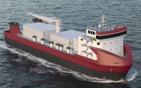 A 3D-rendered image of the new ship.