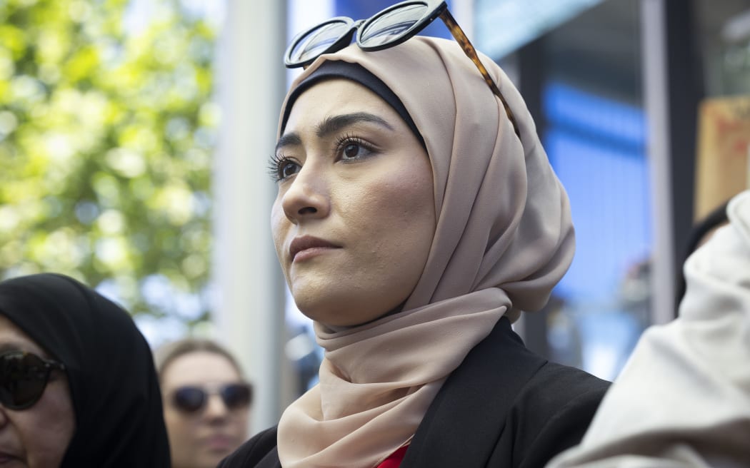 Senator Fatima Payman is seen during a Pro-Palestine rally on 28 October, 2023 in Perth, Australia.