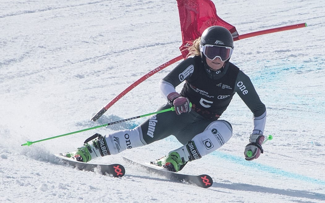Alice Robinson wins the Giant Slalom race during the Winter Games at Coronet Peak in August last year.