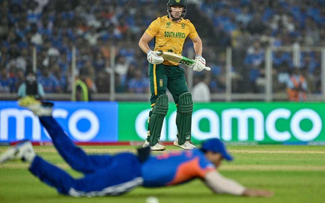 South Africa's David Miller in action against India, 2026.
