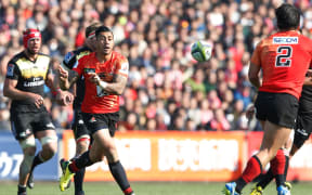 Tusi Pisi during the Sunwolves debut Super Rugby match against the Lions in Tokyo.