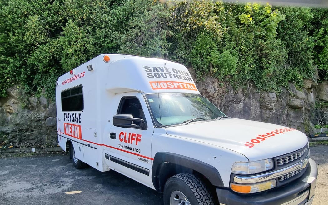 The Dunedin City Council's new campaign ambulance, named Cliff.