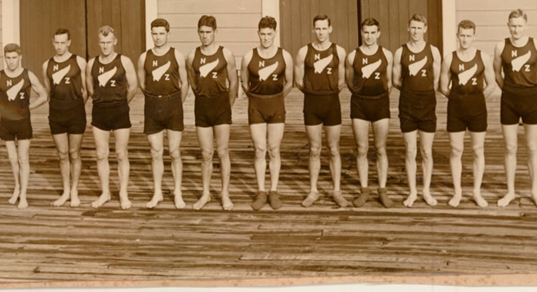 New Zealand Rowing team 1932 LA Olympics.