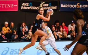 New Zealand's Maddy Gordon in the New Zealand Silver Ferns v Jamaica, Taini Jamison Trophy netball series at Eventfinda Stadium, Auckland on 21 September 2022.