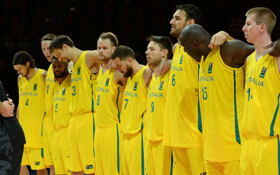 The Australian Boomers have been involved in an ugly brawl during a World Cup qualifier against the Phillipines.