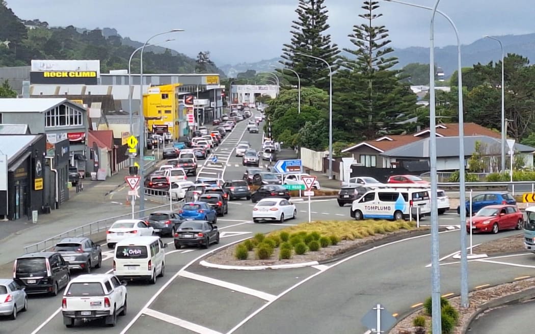 Heavy traffic on State Hughway 2 and Hutt Rd at Dowse interchange at 5.40pm earlier this week.