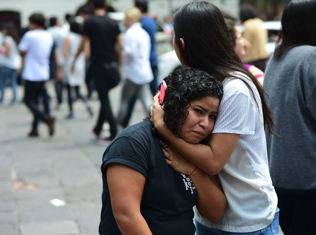 Mexico City residents after the quake.