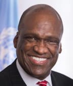 John W. Ashe president of the 68th Session of United Nations General Assembly.