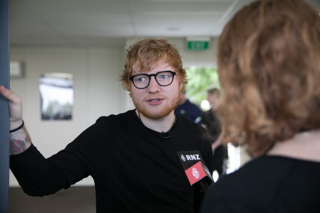 RNZ reporter Sarah Robson interviews Ed Sheeran.