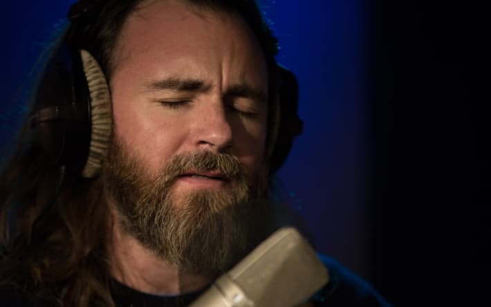 Liam Finn singing Neil Young's 'The Needle and the Damage Done' in the RNZ Auckland studio.