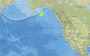 The quake hit about 280km southeast of Kodiak, Alaska.