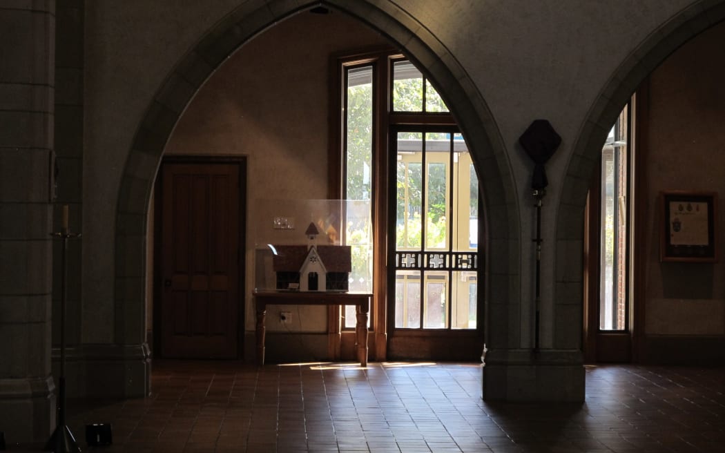 Gothic arches and exterior foyer