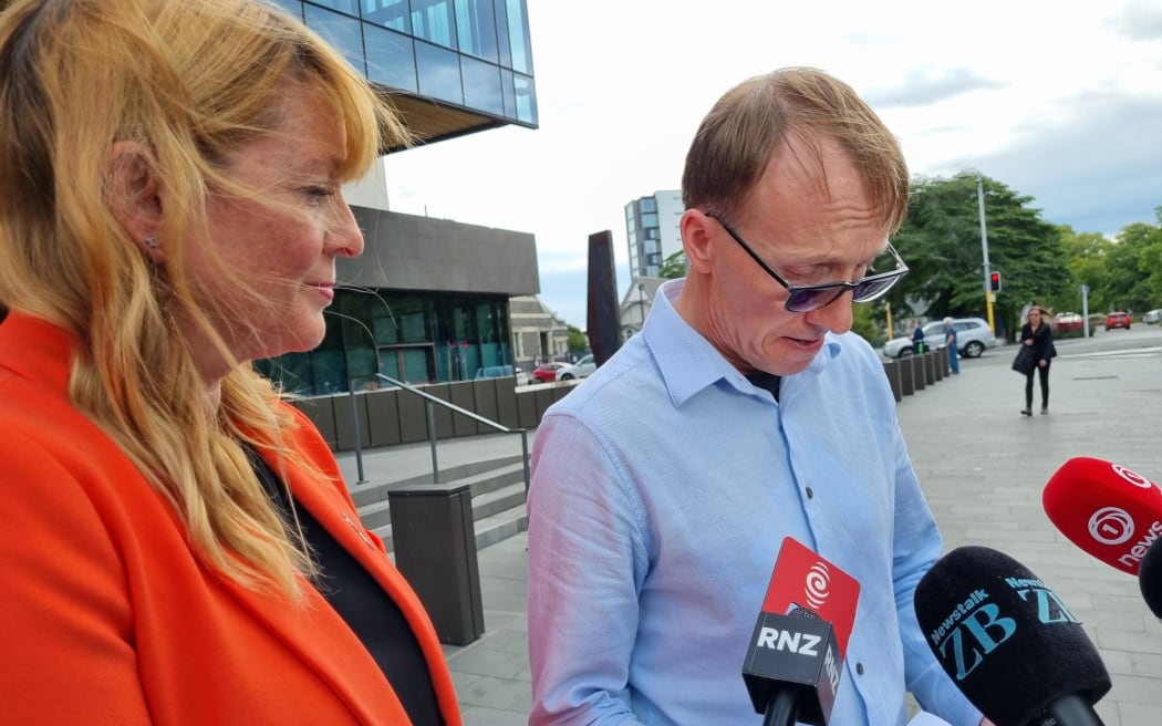 Yanfei Bao's partner Paul Gooch speaks to media after a jury find Tingjun Cao guilty of her July 2024 murder.