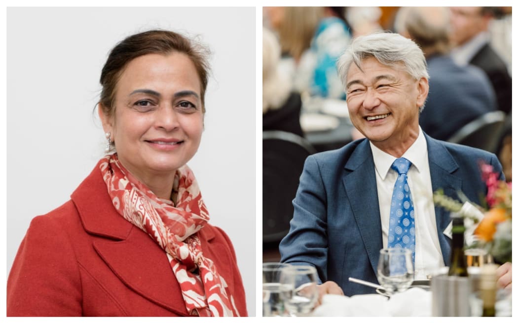 Rodney Wong (right) and Archna Tandon have been named an Officer of the New Zealand Order of Merit for services to New Zealand's multicultural communities.