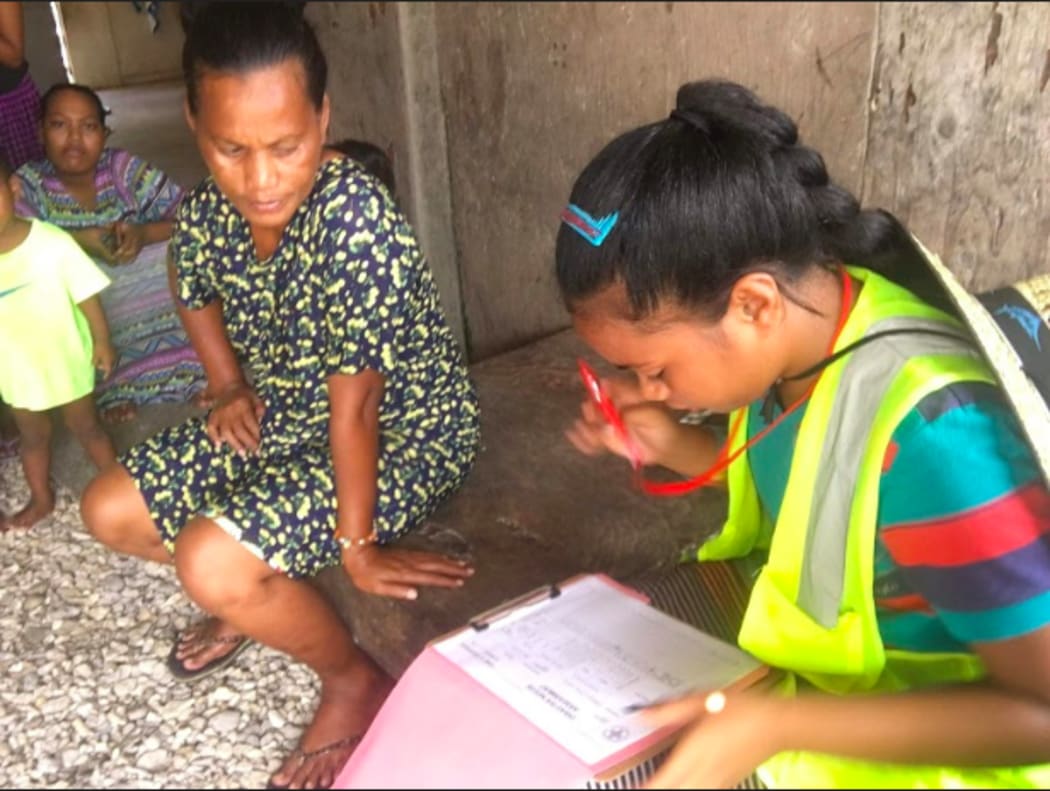 Marshall Islands Red Cross volunteers have gone house-to-house on Ebeye Island to raise awareness about dengue fever. The current dengue outbreak in the Marshall Islands started in Ebeye last month.