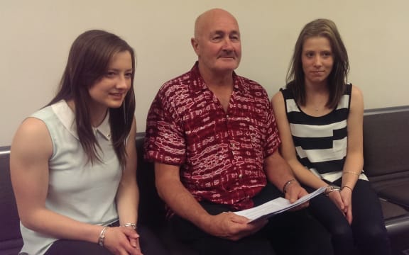 Lockey Mundy with jockeys Courtney Barnes, left, and Toni Direen.