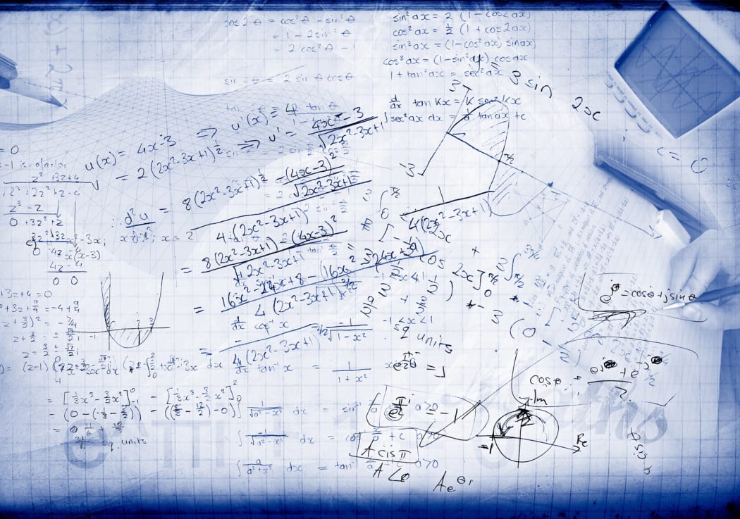 Mathematics concept collage
