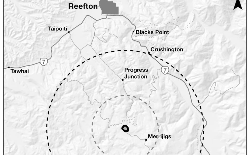 The "caution zone" where hunters are being warned to avoid