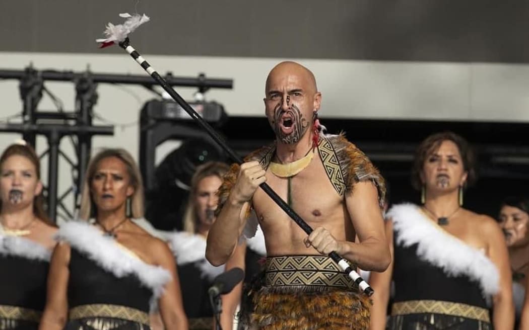 Ngāti Koraha perform kapa haka at Expo 2020.