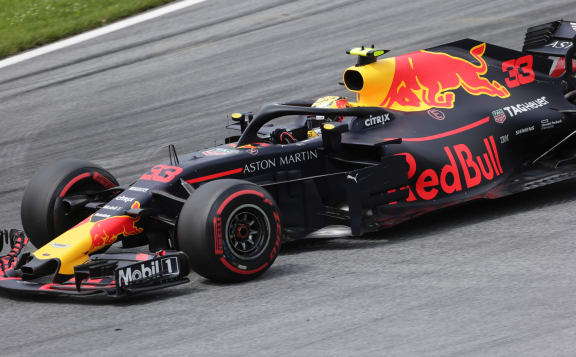 Max Verstappen in action in Austria.