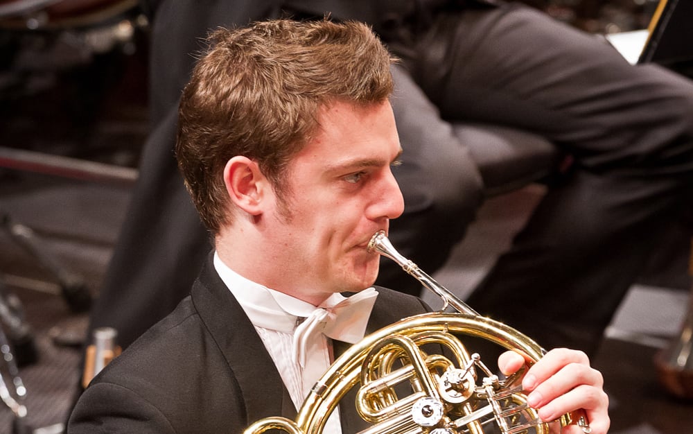NZSO principal horn player Sam Jacobs