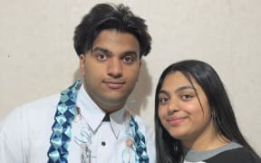 Daman Kumar pictured with his sister Radhika Kumar.