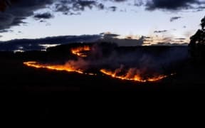 Wildfires in north Otago.