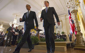 US President Barack Obama and Britain's Prime Minister David Cameron.