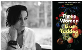 collage - Lisa Taddeo and of her book "Three Women"