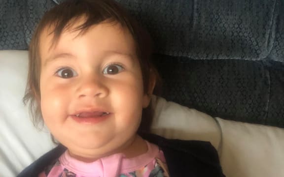 Ivy Dyas looking brighter after her surgery to remove her teeth.