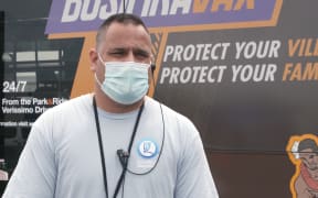 William Apa, site leader at Otāhuhu's pop-up vaccination centre.