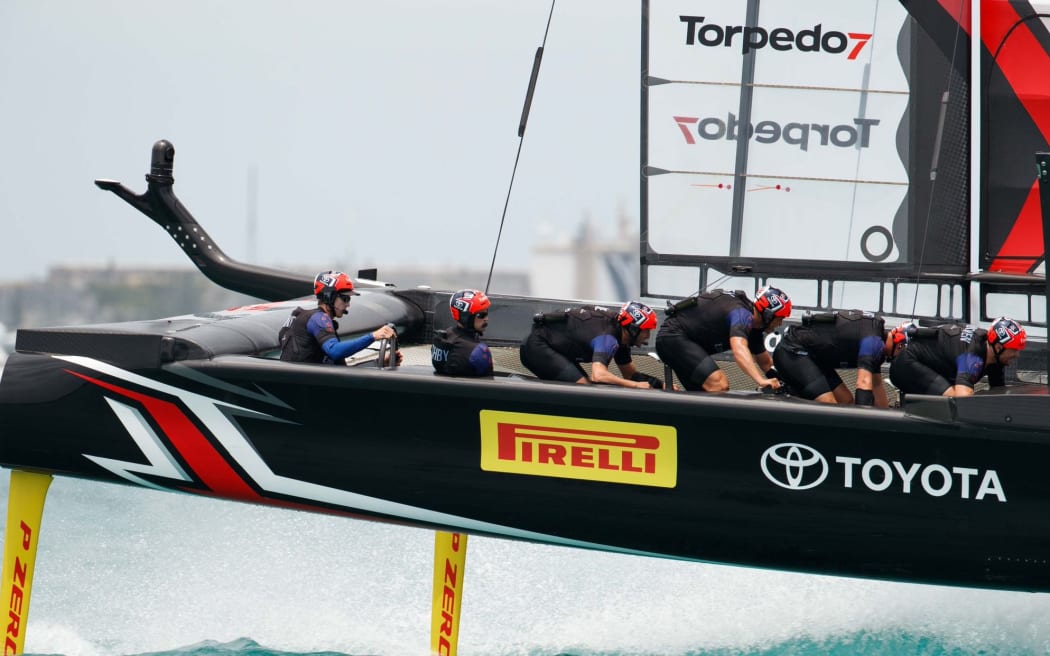 Team NZ's hulls remained dry during the first leg of the race against France, and stayed that way.
